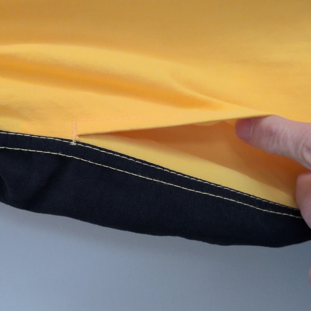 Vintage Surf Style 90s Set Bright Yellow Windbreaker Pants USA Made L XL - Picture 10 of 14